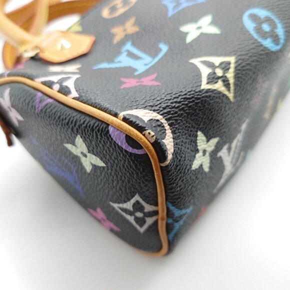Authentic Louis Vuitton Multicolor Mini Speedy Monogram Nano Sac Bag HL Black - Picture 6 of 13